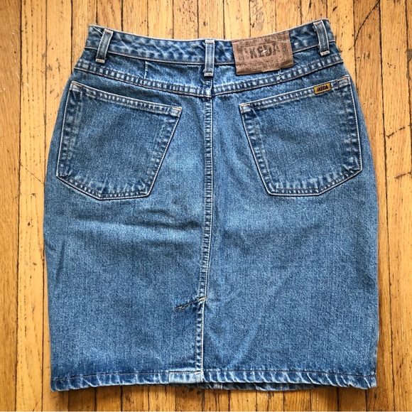 Vintage Ikeda Y2K high waist denim jean skirt - Picture 2 of 4